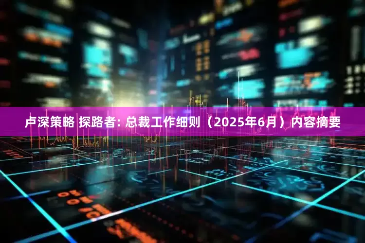 卢深策略 探路者: 总裁工作细则（2025年6月）内容摘要